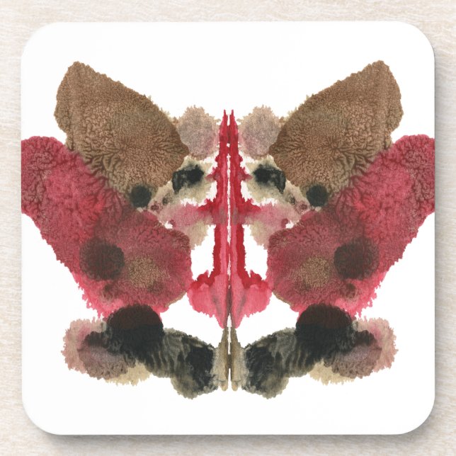 Rorschach Inkblot Test. Nenn mich nicht verrückt Getränkeuntersetzer (Vorderseite)