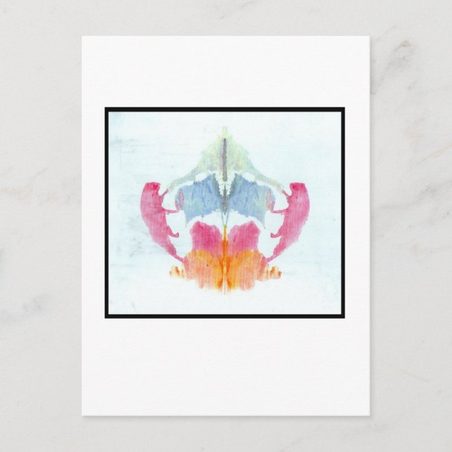 Rorschach Klecks 8.0 Postkarte (Vorderseite)