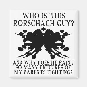 Rorschach-Klecks-Test Lustiger Kühlschrankmagnet