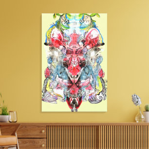 Rorschach Surrealer Stretchleinwanddruck Leinwanddruck