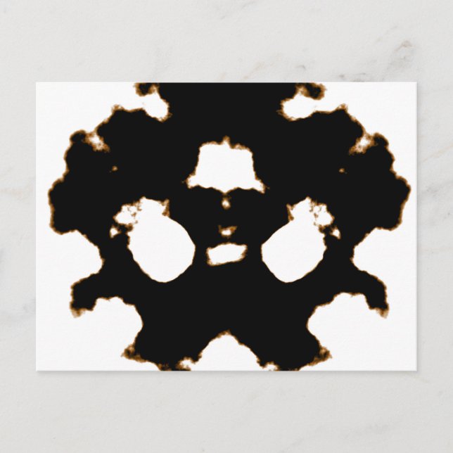 Rorschach-Test einer Tintenstapelkarte Postkarte (Vorderseite)
