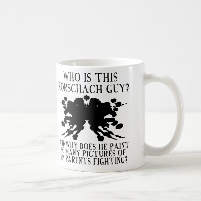 Rorschach Tinte Blot Test Funny Mug oder Travel Mu Kaffeetasse (Rechts)