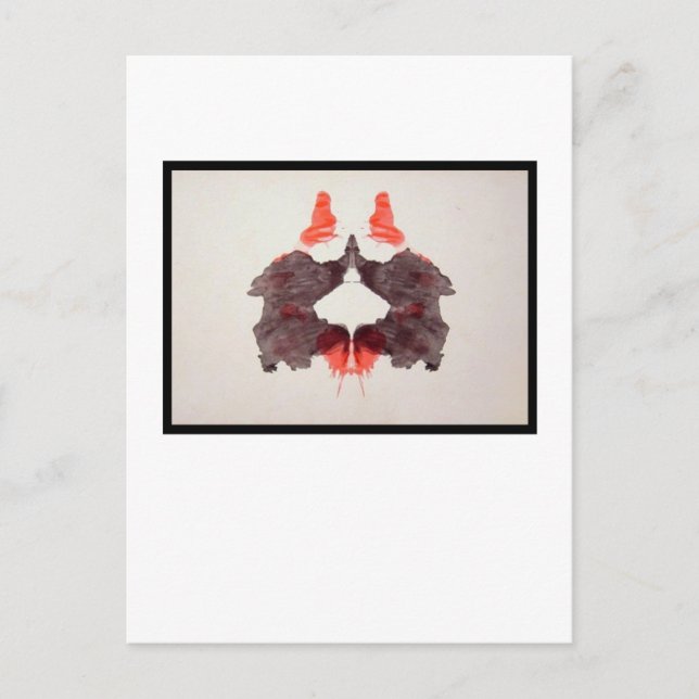 Rorschach-Tintenklecks 2.0 Postkarte (Vorderseite)