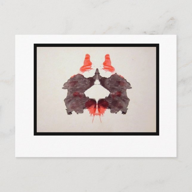 Rorschach-Tintenklecks 2.0 Postkarte (Vorderseite)