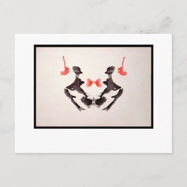 Rorschach-Tintenklecks 3.0 Postkarte (Vorderseite)