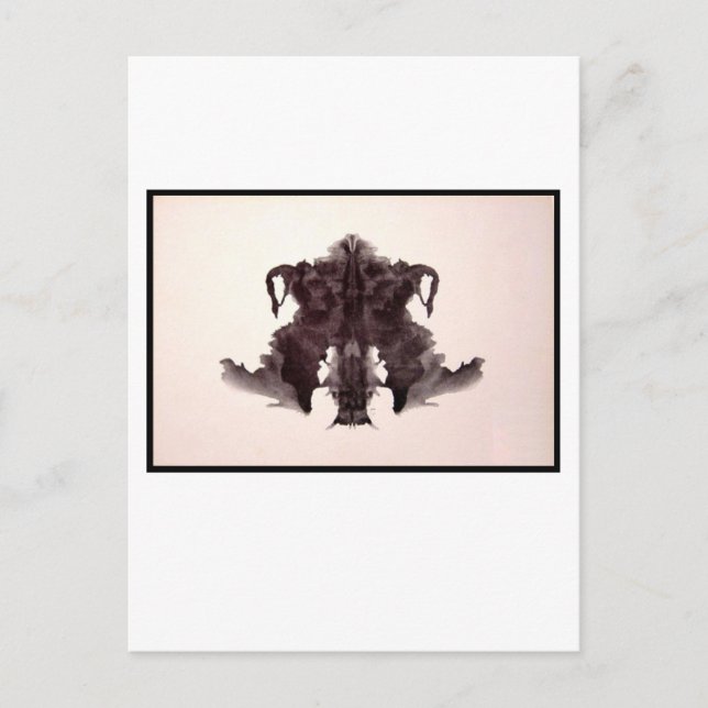 Rorschach-Tintenklecks 4.0 Postkarte (Vorderseite)