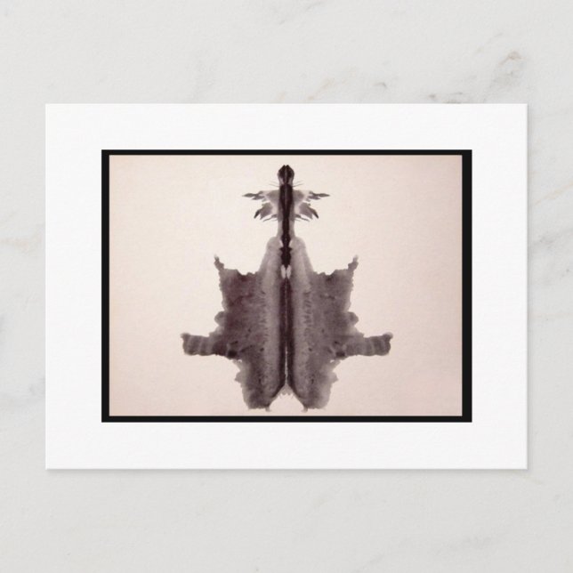 Rorschach-Tintenklecks 6.0 Postkarte (Vorderseite)