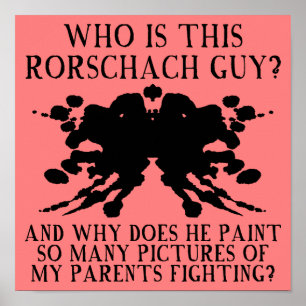 Rorschach-Tintenklecks-Test Lustiges Poster Schild