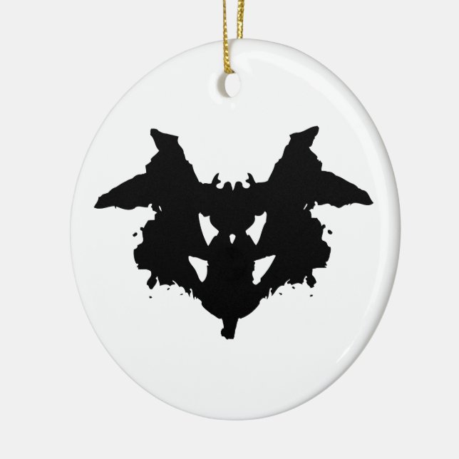 Rorschach Tintenkleks Keramikornament (Links)