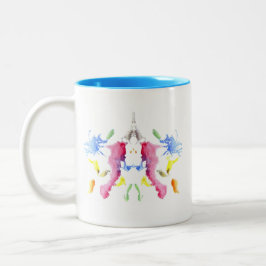 Rorschach Tintenkleks Nr. 10 Zweifarbige Tasse