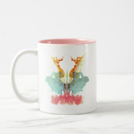 Rorschach Tintenkleks Nr. 9 Zweifarbige Tasse
