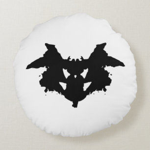 Rorschach Tintenkleks Rundes Kissen
