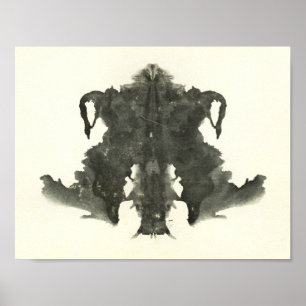 Rorschach Tintenkleks-Test-Spaß-Kunst Poster