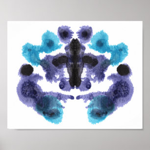 Rorschach Tintenkleks-Test-Spaß-Kunst Poster