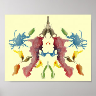 Rorschach Tintenkleks-Test-Spaß-Kunst Poster