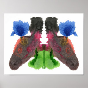 Rorschach Tintenkleks-Test-Spaß-Kunst Poster