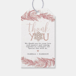 RORY Blush Winter Pine Snow Flake Weihnachtsgesche Geschenkanhänger