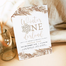 RORY Boho Beige Winter Wonderland Erster Geburtsta