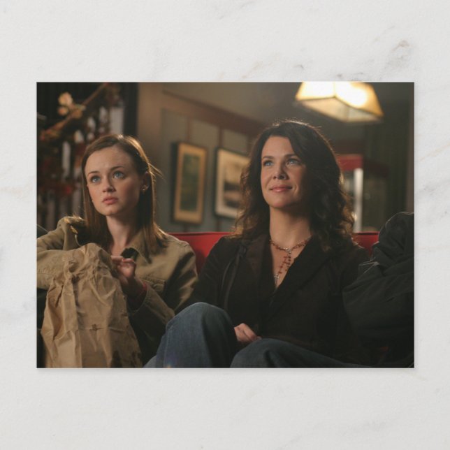 Rory & Lorelai Film sehen Postkarte (Vorderseite)
