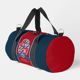 Rory Name bedeutet Rotblaues Vogelschild Duffle Bag