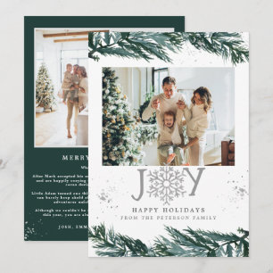 RORY Winter Pine Joto Foto Collage Weihnachtskarte Einladung