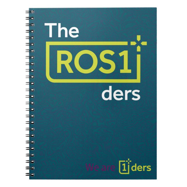 ROS1der Spiral Notebook Aquamarin Design Notizblock (Vorderseite)