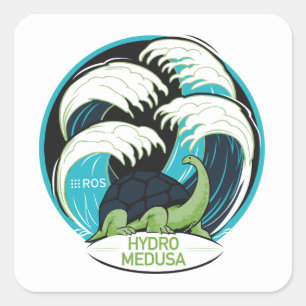 ROS Hydro Medusa Quadratischer Aufkleber