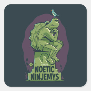 ROS Noetic Ninjemys Quadratischer Aufkleber