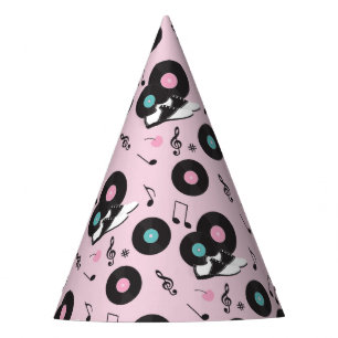 Rosa 1950er Retro Diner Geburtstagsparty Hat - Soc Partyhütchen