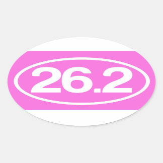 Rosa 26.2 Aufkleber (Vollmarathon-Aufkleber)
