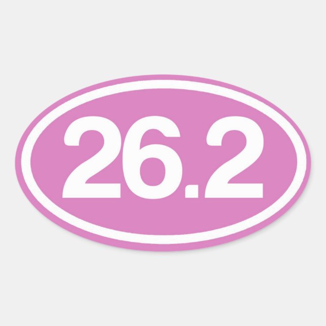 Rosa 26.2 Vollmarathon-Aufkleber Ovaler Aufkleber (Vorderseite)