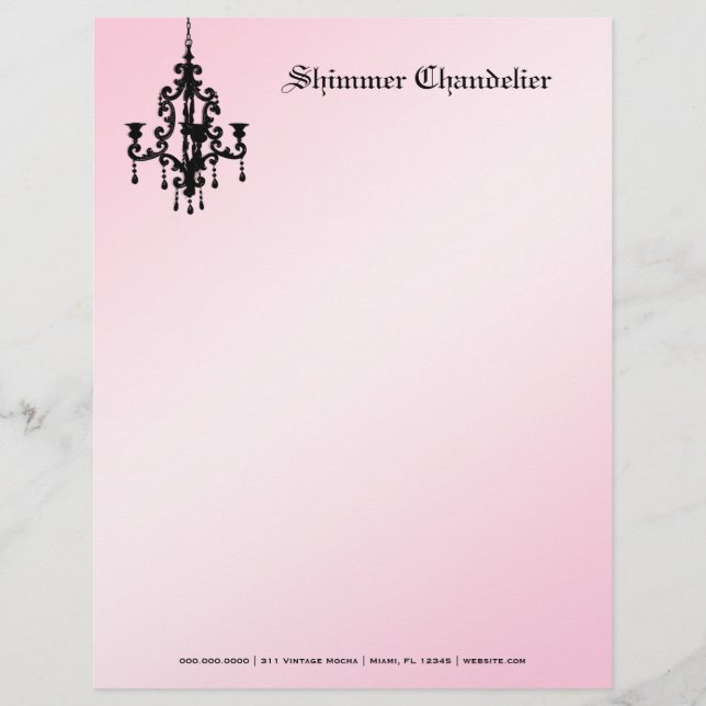 Rosa 2 des Leuchter-311-Shimmer Briefbogen (Vorderseite)