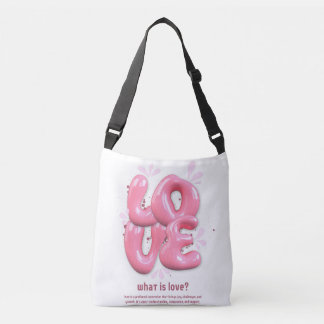 Rosa 3D-Liebeszitat-Tote-Design Tragetaschen Mit Langen Trägern