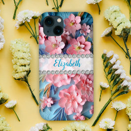 Rosa 3D-Primaten, Sonderrahmen für Diamanten Case-Mate iPhone Hülle