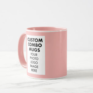 Rosa 4:6 Bilderrahmen 2 x Foto Benutzerdefinierte  Tasse