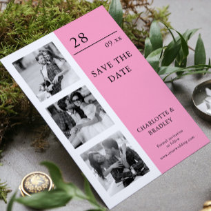 Rosa 4 Foto Moderne Hochzeit Save The Date