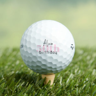 Rosa 50. Geburtstag Personalisiert Taylor Made TP5 Golfball