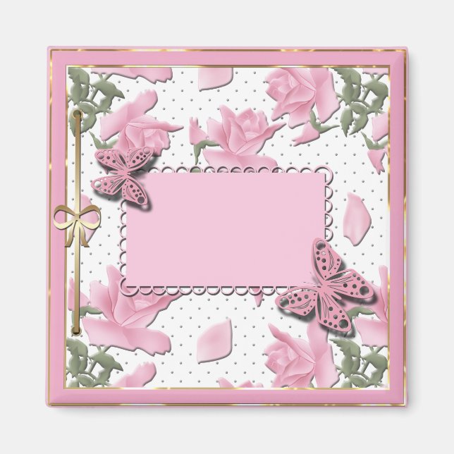 Rosa Abdeckung Magnet (Vorne)