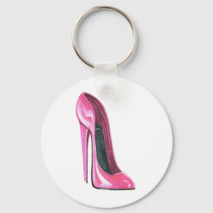 Rosa Absatz-Schuh-Kunst-Schlüsselkette Schlüsselanhänger
