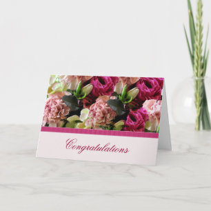 Rosa Abschluss Karte