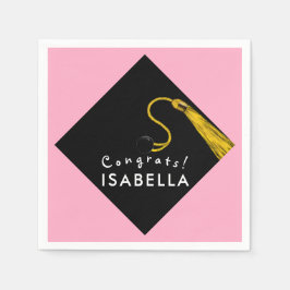 Rosa Abschluss Serviette