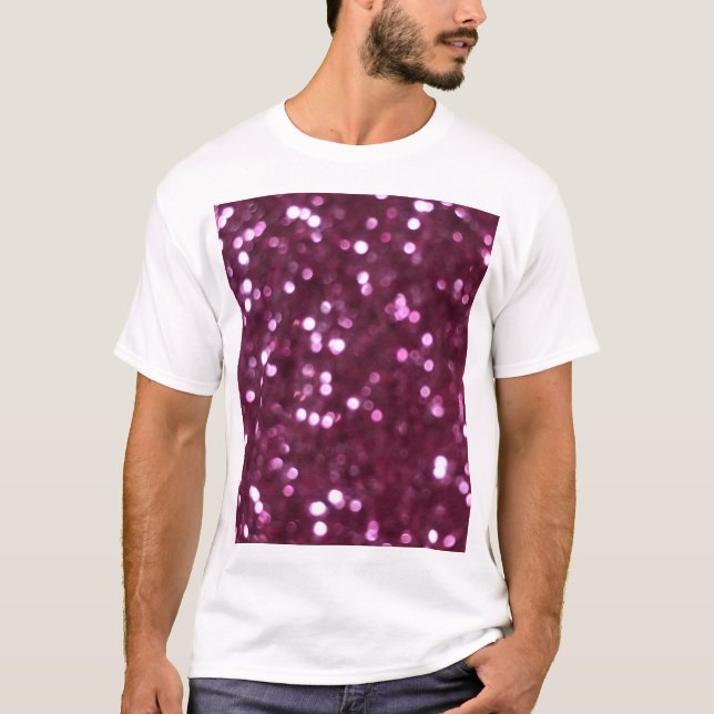 Rosa abstrakt, beide dezentrierte Lichter. T-Shirt (Vorderseite)