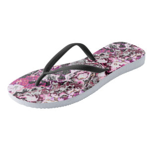 rosa Abstrakt Flip Flops