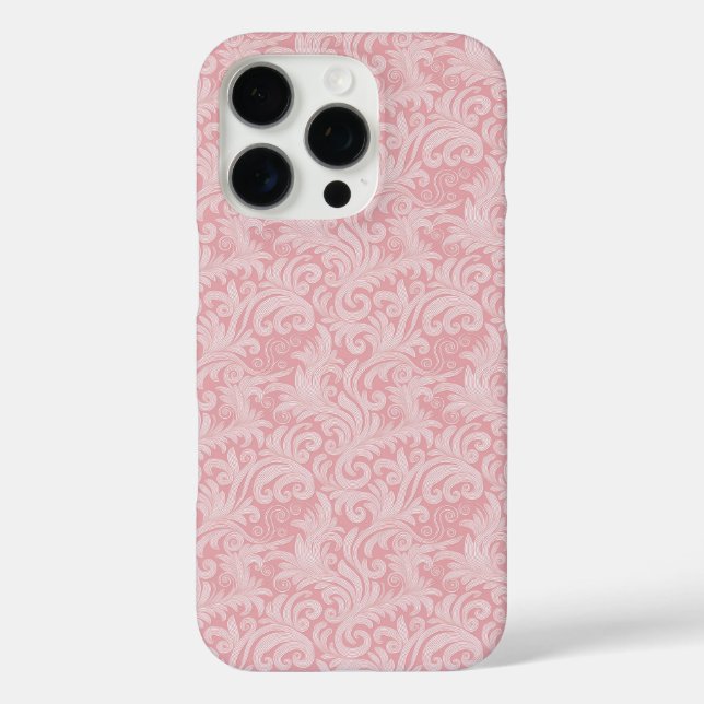 Rosa Abstrakte Art Chic und Moderne iPhone 16 Pro Hülle (Rückseite)
