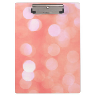 Rosa abstrakte Bokeh-Lichtpunkte, feminines Design Klemmbrett