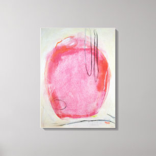 Rosa Abstrakte Kunstmalerei Leinwanddruck