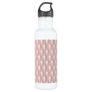 Rosa Abstrakter Körbchen Eleganter Chic Edelstahlflasche