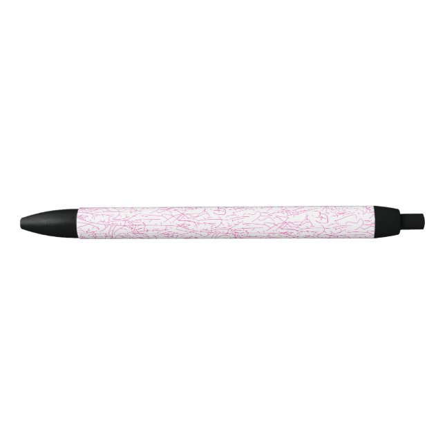 Rosa abstraktes Büro-Ordner-Set Kugelschreiber (Vorderseite)