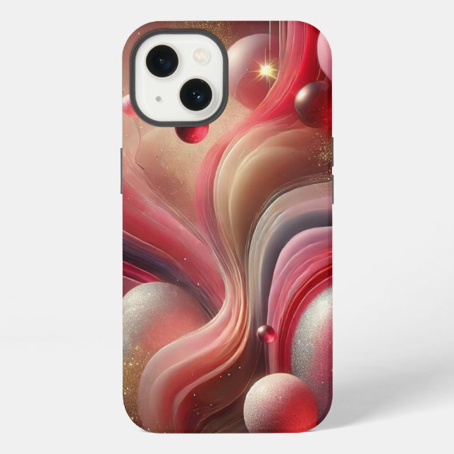 Rosa abstraktes iPhone-Case iPhone Hülle (Rückseite)