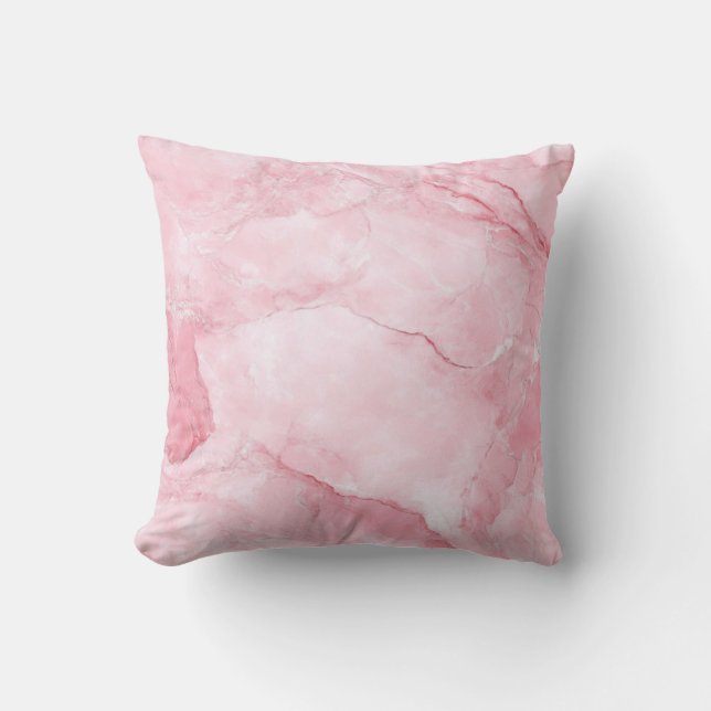 Rosa abstraktes Kunstkissen Kissen (Vorderseite)